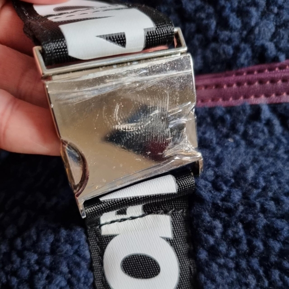 Trendy house of holland navy spellout sherpa rucksack. New without tags - Picture 3 of 3